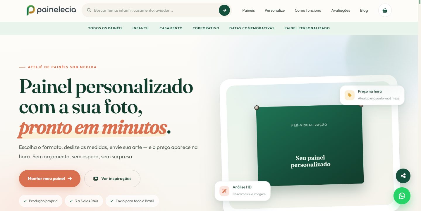 Painel de Festa Personalizado: Preço na Hora, Sem Esperar Orçamento