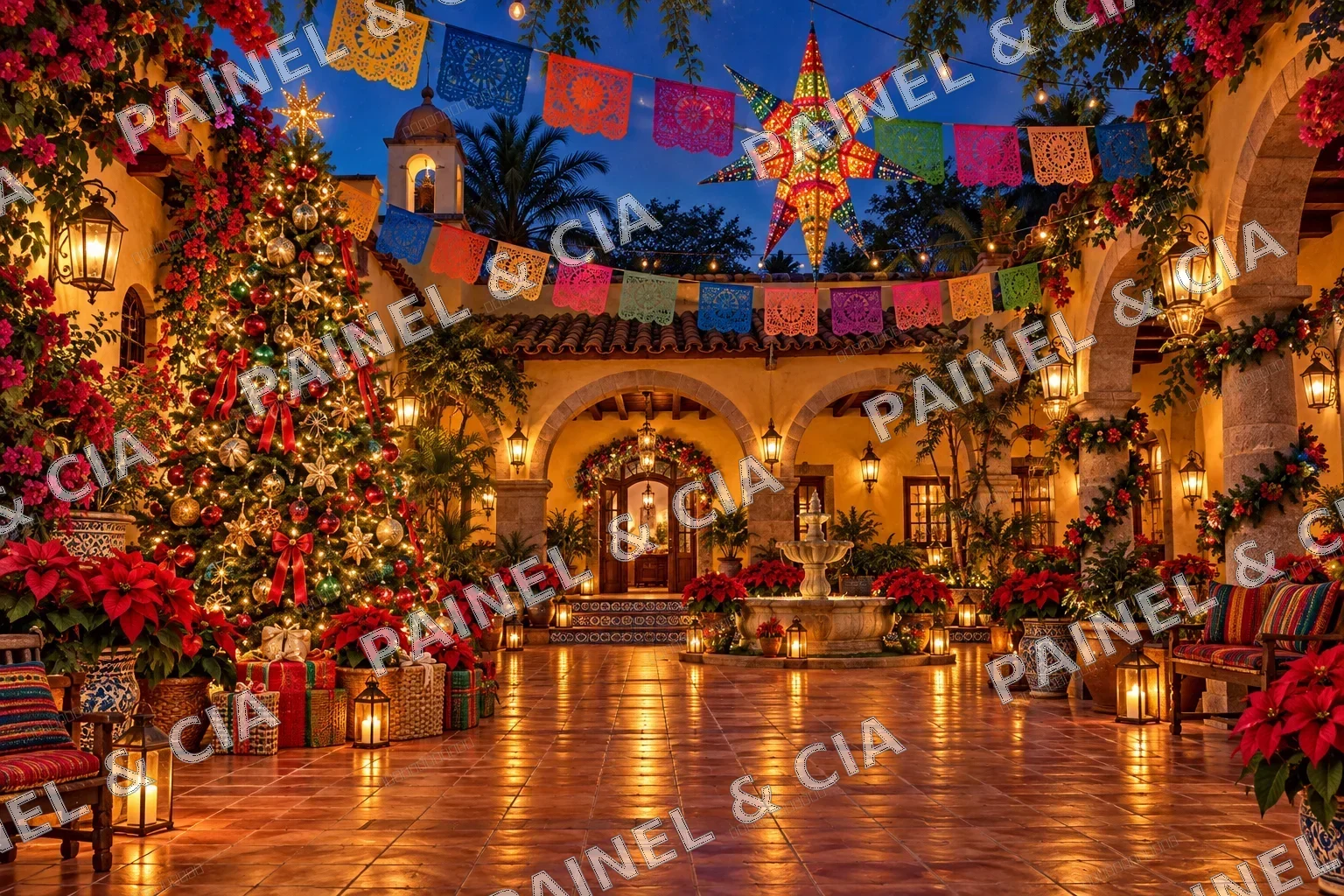 Fundo fotográfico FundoNatal PainelECia FN51 — Coleção Natal 2026, código FN-051