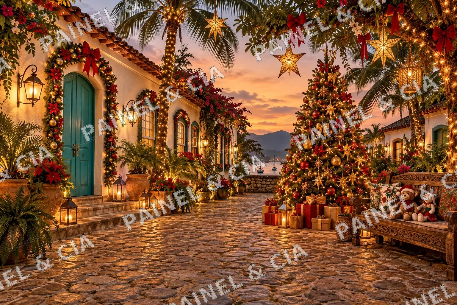 Fundo fotográfico FundoNatal PainelECia FN56 — Coleção Natal 2026, código FN-056