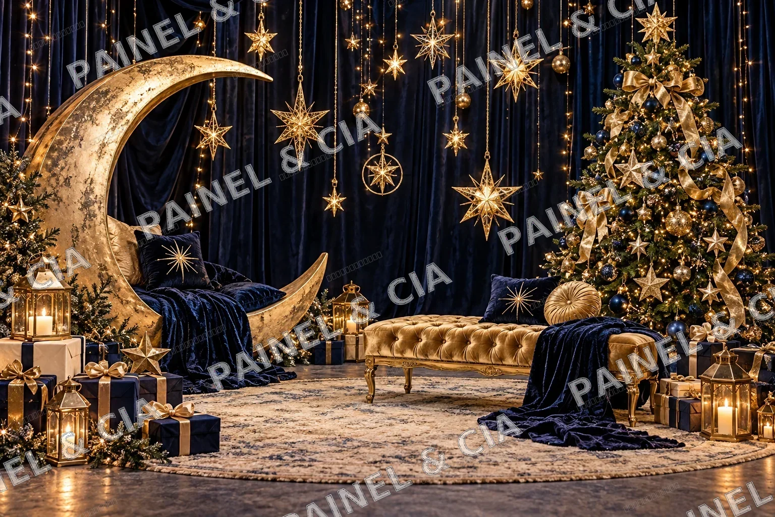 Fundo fotográfico FundoNatal PainelECia FN74 — Coleção Natal 2026, código FN-074