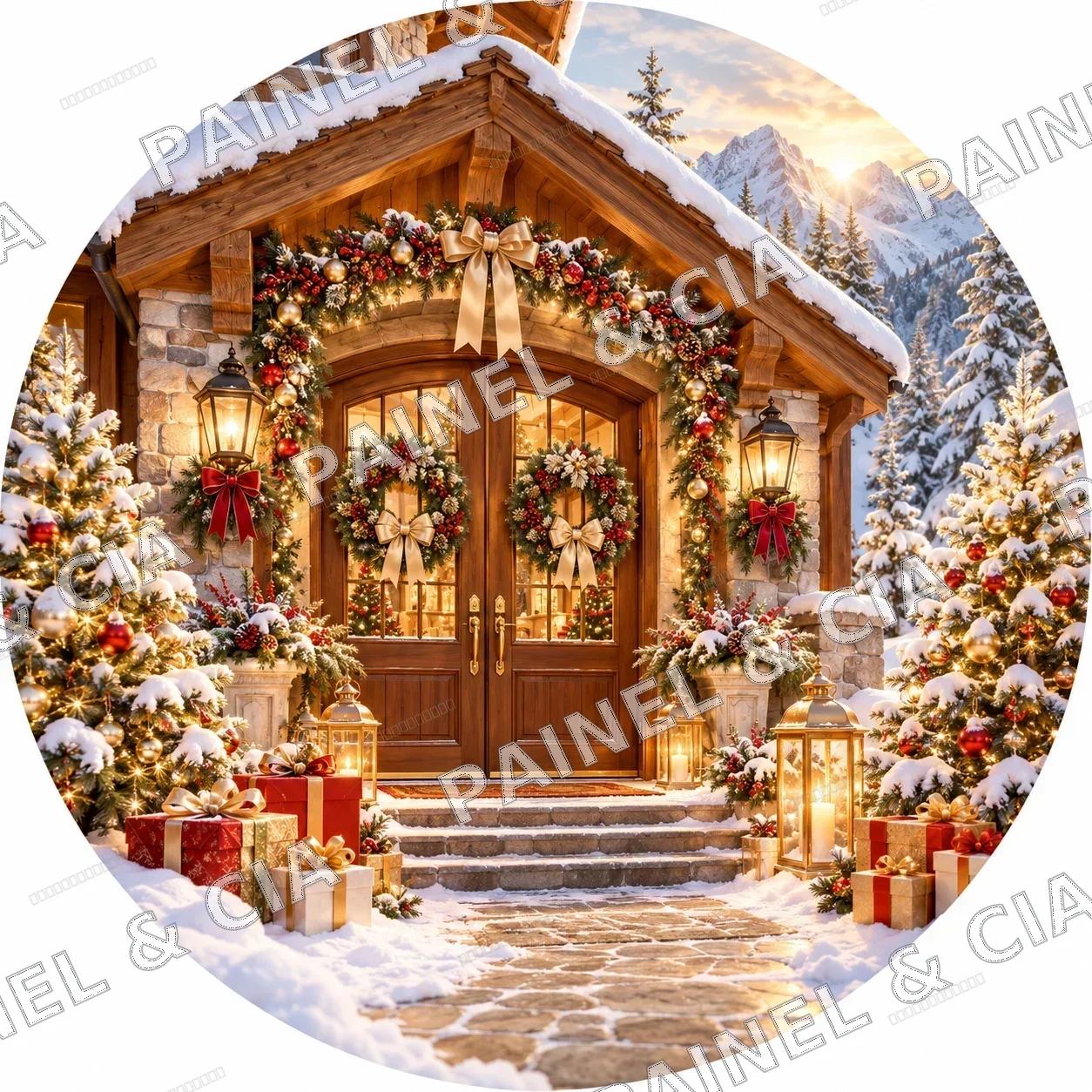 Painel redondo Natal2026 PainelECia RN1 — Coleção Natal 2026, código RD-001
