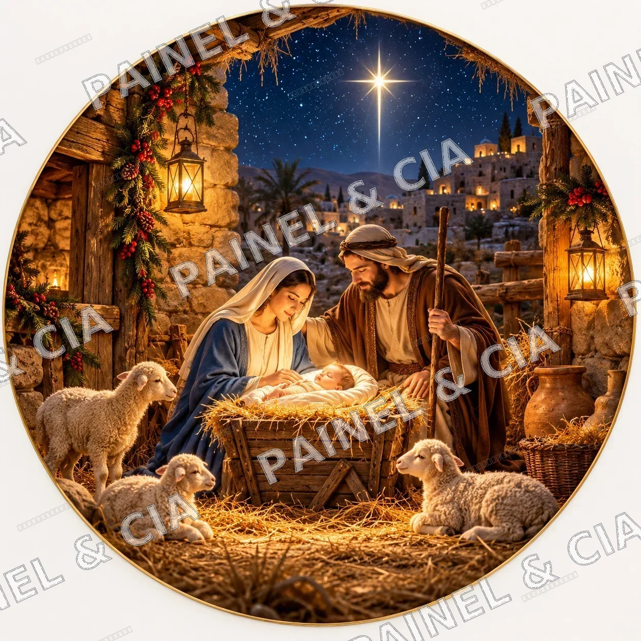 Painel redondo Natal2026 PainelECia RN11 — Coleção Natal 2026, código RD-011