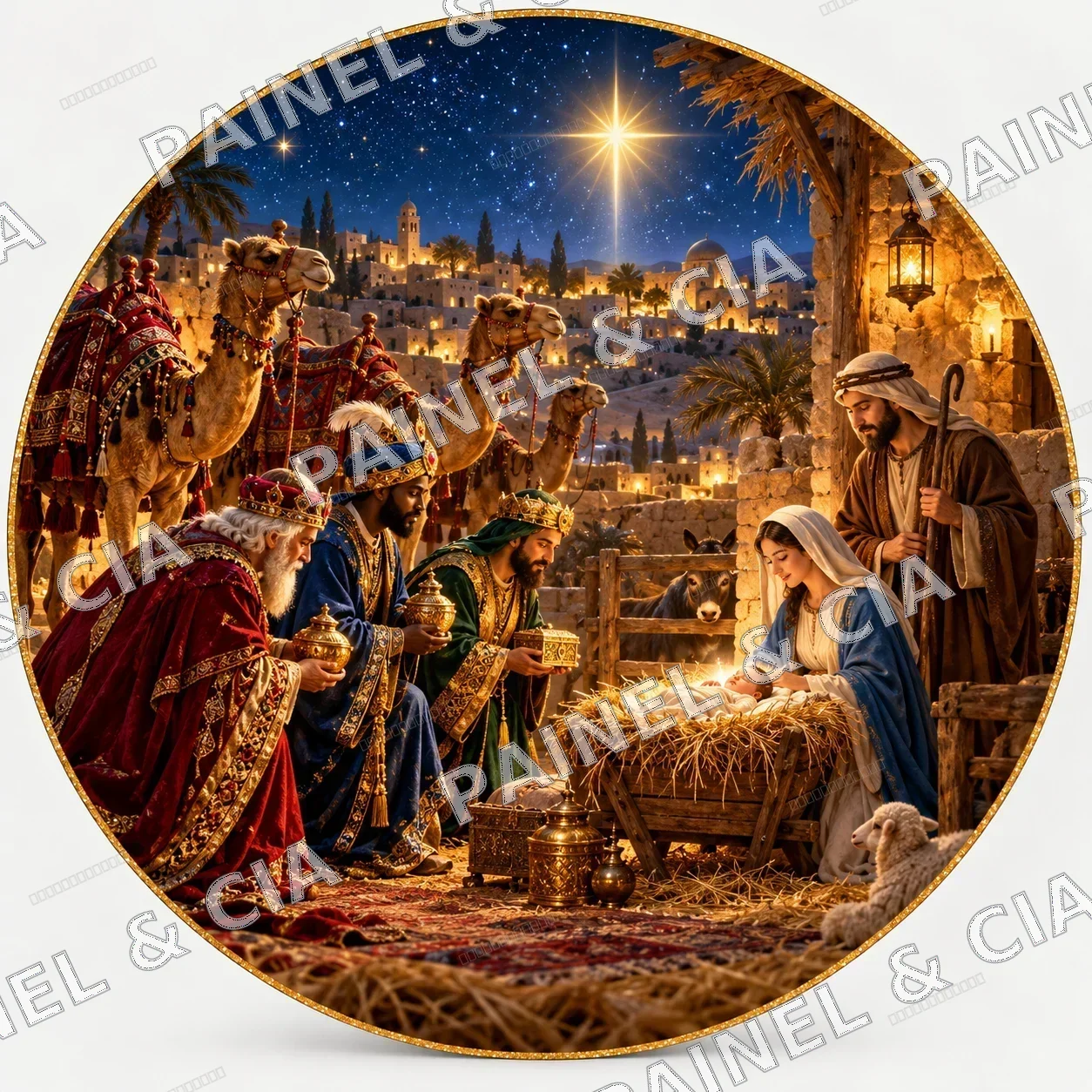 Painel redondo Natal2026 PainelECia RN13 — Coleção Natal 2026, código RD-013