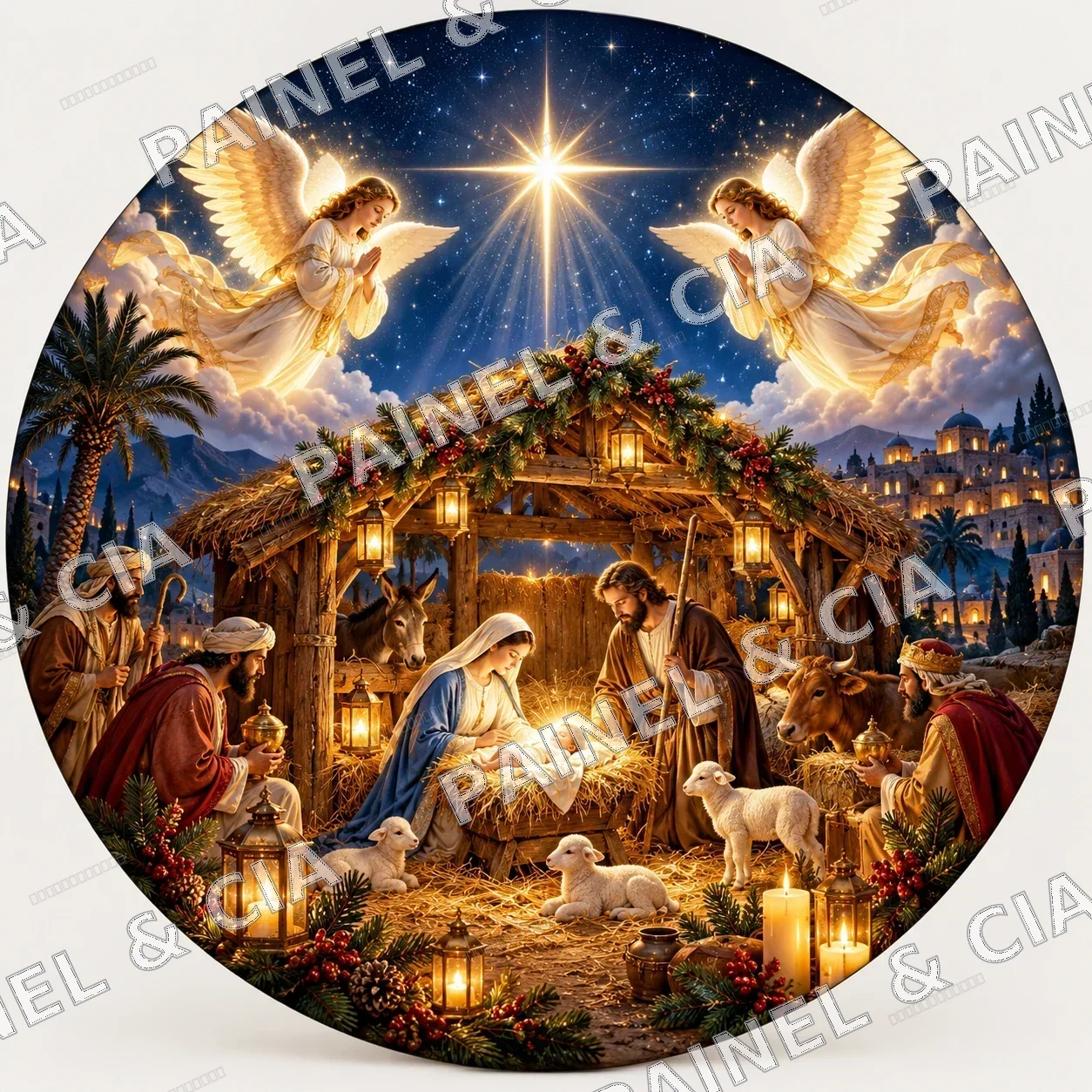 Painel redondo Natal2026 PainelECia RN14 — Coleção Natal 2026, código RD-014