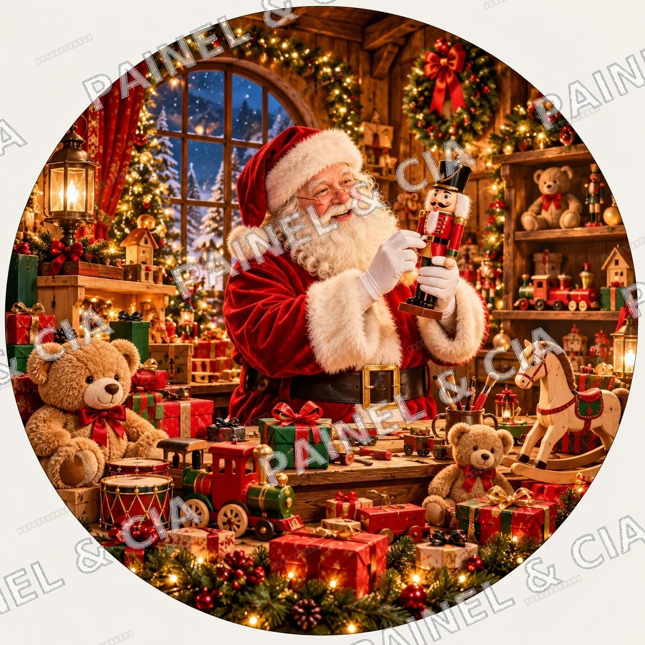 Painel redondo Natal2026 PainelECia RN16 — Coleção Natal 2026, código RD-016