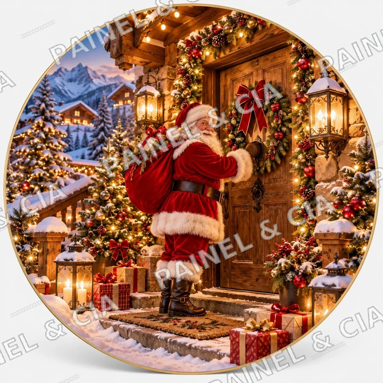 Painel redondo Natal2026 PainelECia RN19 — Coleção Natal 2026, código RD-019
