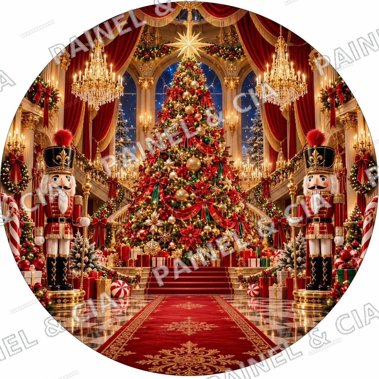 Painel redondo Natal2026 PainelECia RN2 — Coleção Natal 2026, código RD-002
