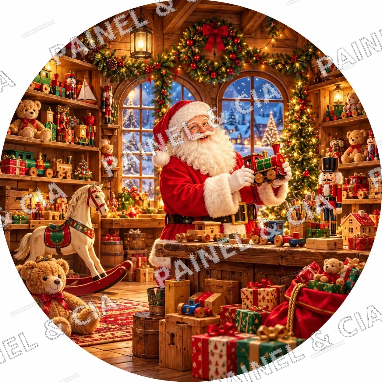 Painel redondo Natal2026 PainelECia RN3 — Coleção Natal 2026, código RD-003