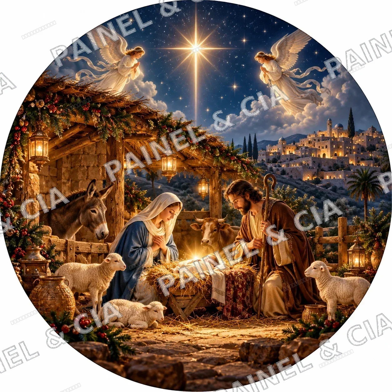 Painel redondo Natal2026 PainelECia RN5 — Coleção Natal 2026, código RD-005