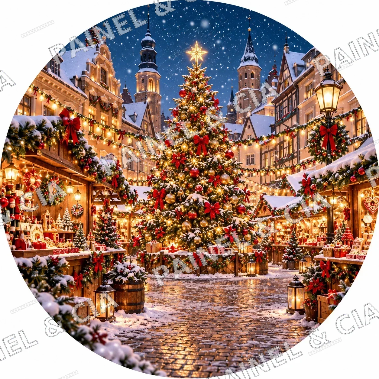 Painel redondo Natal2026 PainelECia RN9 — Coleção Natal 2026, código RD-009